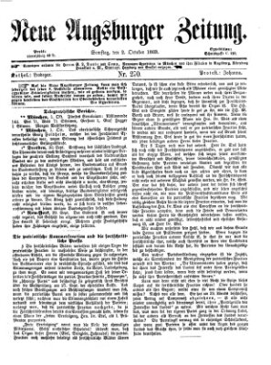 Neue Augsburger Zeitung Samstag 2. Oktober 1869