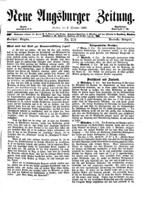 Neue Augsburger Zeitung Freitag 8. Oktober 1869