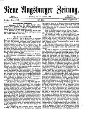 Neue Augsburger Zeitung Dienstag 19. Oktober 1869