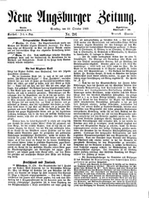 Neue Augsburger Zeitung Samstag 23. Oktober 1869