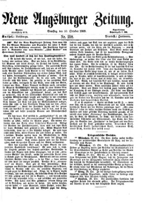 Neue Augsburger Zeitung Samstag 30. Oktober 1869