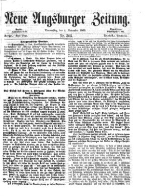 Neue Augsburger Zeitung Donnerstag 4. November 1869