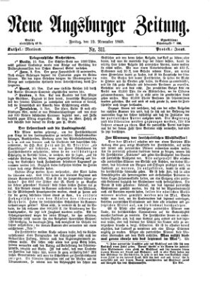 Neue Augsburger Zeitung Freitag 12. November 1869