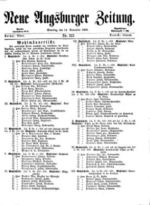 Neue Augsburger Zeitung Sonntag 14. November 1869