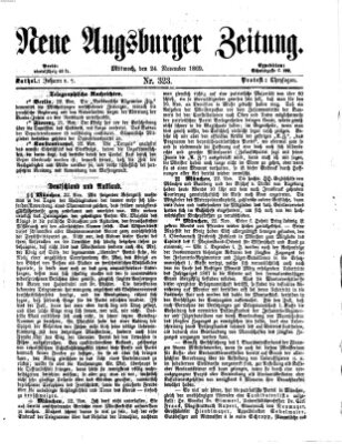 Neue Augsburger Zeitung Mittwoch 24. November 1869