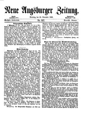 Neue Augsburger Zeitung Sunday 28. November 1869