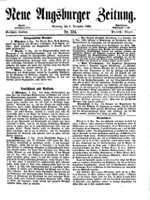 Neue Augsburger Zeitung Sonntag 5. Dezember 1869