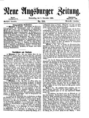 Neue Augsburger Zeitung Donnerstag 9. Dezember 1869