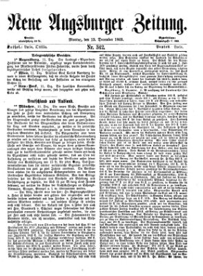 Neue Augsburger Zeitung Montag 13. Dezember 1869