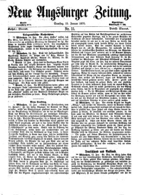 Neue Augsburger Zeitung Samstag 15. Januar 1870