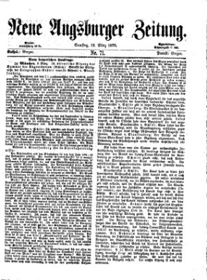 Neue Augsburger Zeitung Samstag 12. März 1870