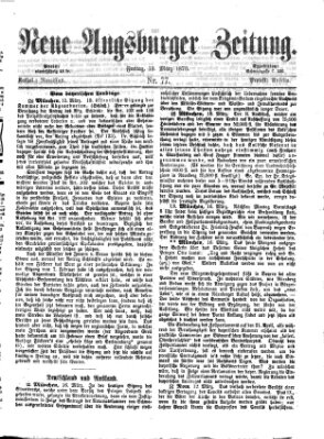 Neue Augsburger Zeitung Freitag 18. März 1870