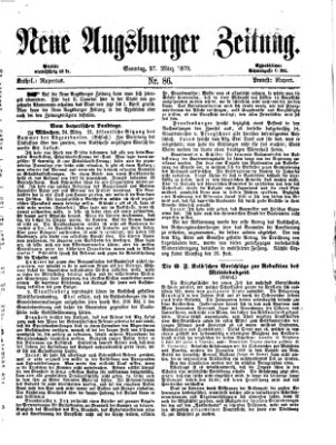 Neue Augsburger Zeitung Sonntag 27. März 1870