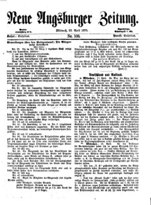 Neue Augsburger Zeitung Mittwoch 20. April 1870