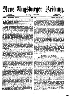 Neue Augsburger Zeitung Sonntag 1. Mai 1870