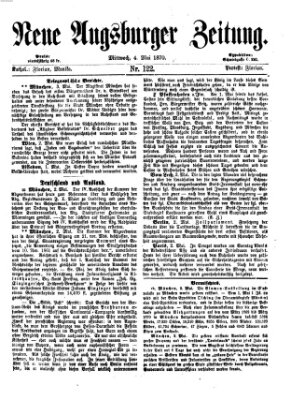 Neue Augsburger Zeitung Mittwoch 4. Mai 1870