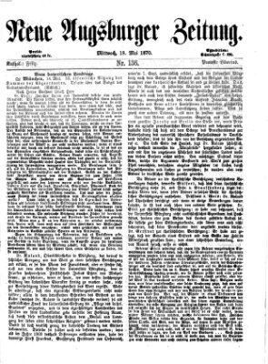 Neue Augsburger Zeitung Mittwoch 18. Mai 1870