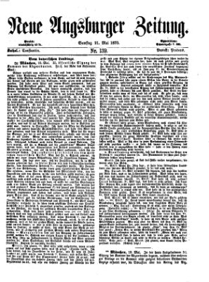 Neue Augsburger Zeitung Samstag 21. Mai 1870