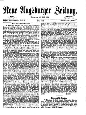 Neue Augsburger Zeitung Donnerstag 26. Mai 1870