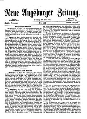 Neue Augsburger Zeitung Samstag 28. Mai 1870