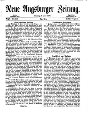 Neue Augsburger Zeitung Sonntag 5. Juni 1870