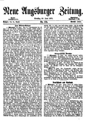 Neue Augsburger Zeitung Dienstag 28. Juni 1870