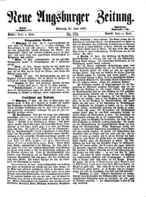 Neue Augsburger Zeitung Mittwoch 29. Juni 1870