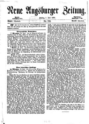 Neue Augsburger Zeitung Freitag 1. Juli 1870