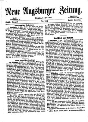 Neue Augsburger Zeitung Sonntag 3. Juli 1870