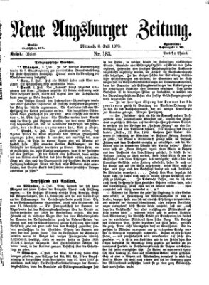 Neue Augsburger Zeitung Mittwoch 6. Juli 1870