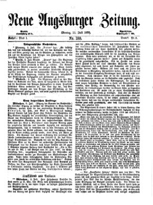 Neue Augsburger Zeitung Montag 11. Juli 1870