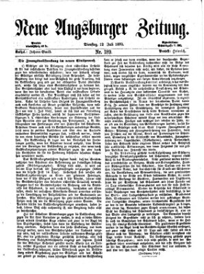 Neue Augsburger Zeitung Dienstag 12. Juli 1870