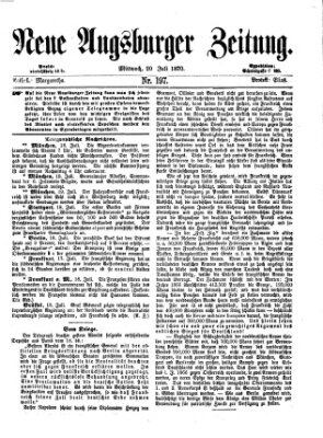 Neue Augsburger Zeitung Mittwoch 20. Juli 1870
