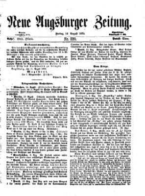 Neue Augsburger Zeitung Freitag 12. August 1870