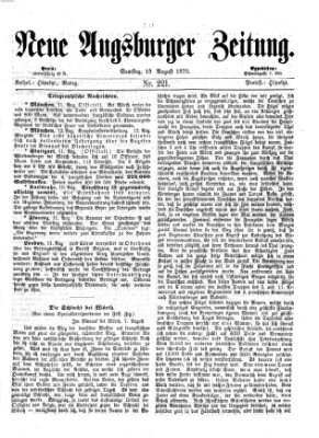 Neue Augsburger Zeitung Samstag 13. August 1870