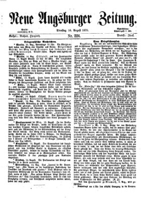 Neue Augsburger Zeitung Dienstag 16. August 1870