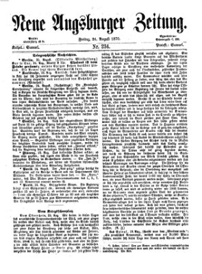 Neue Augsburger Zeitung Freitag 26. August 1870