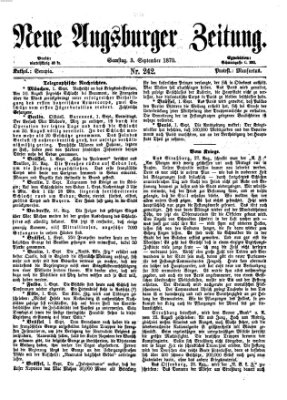 Neue Augsburger Zeitung Samstag 3. September 1870