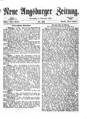 Neue Augsburger Zeitung Donnerstag 8. September 1870