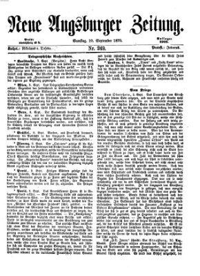 Neue Augsburger Zeitung Samstag 10. September 1870