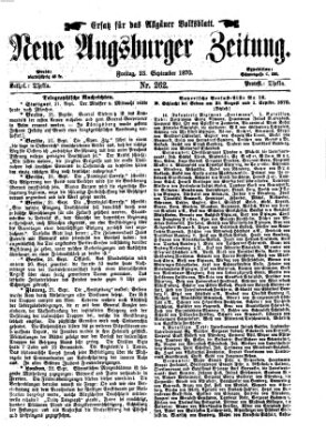 Neue Augsburger Zeitung Freitag 23. September 1870