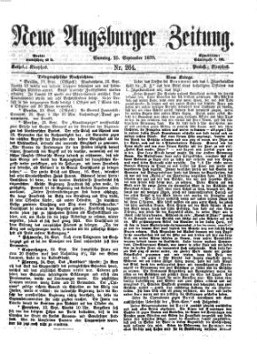 Neue Augsburger Zeitung Sonntag 25. September 1870