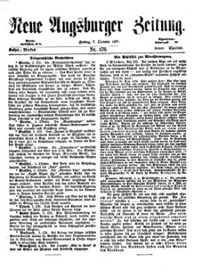 Neue Augsburger Zeitung Freitag 7. Oktober 1870