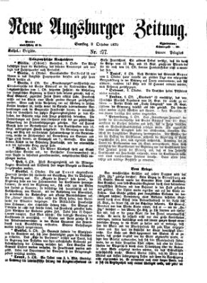 Neue Augsburger Zeitung Samstag 8. Oktober 1870