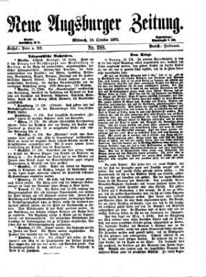 Neue Augsburger Zeitung Mittwoch 19. Oktober 1870