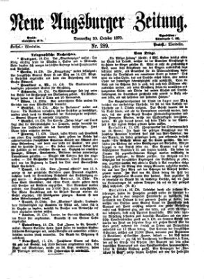 Neue Augsburger Zeitung Donnerstag 20. Oktober 1870