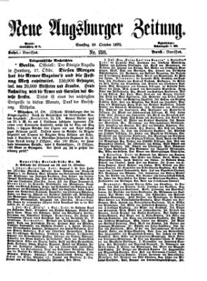 Neue Augsburger Zeitung Samstag 29. Oktober 1870