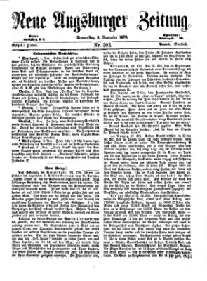 Neue Augsburger Zeitung Donnerstag 3. November 1870