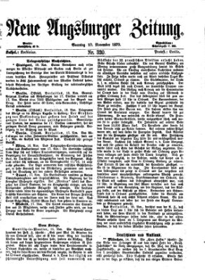 Neue Augsburger Zeitung Sonntag 20. November 1870