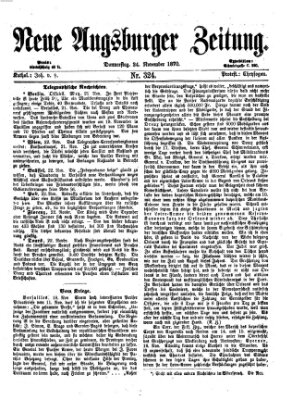 Neue Augsburger Zeitung Donnerstag 24. November 1870